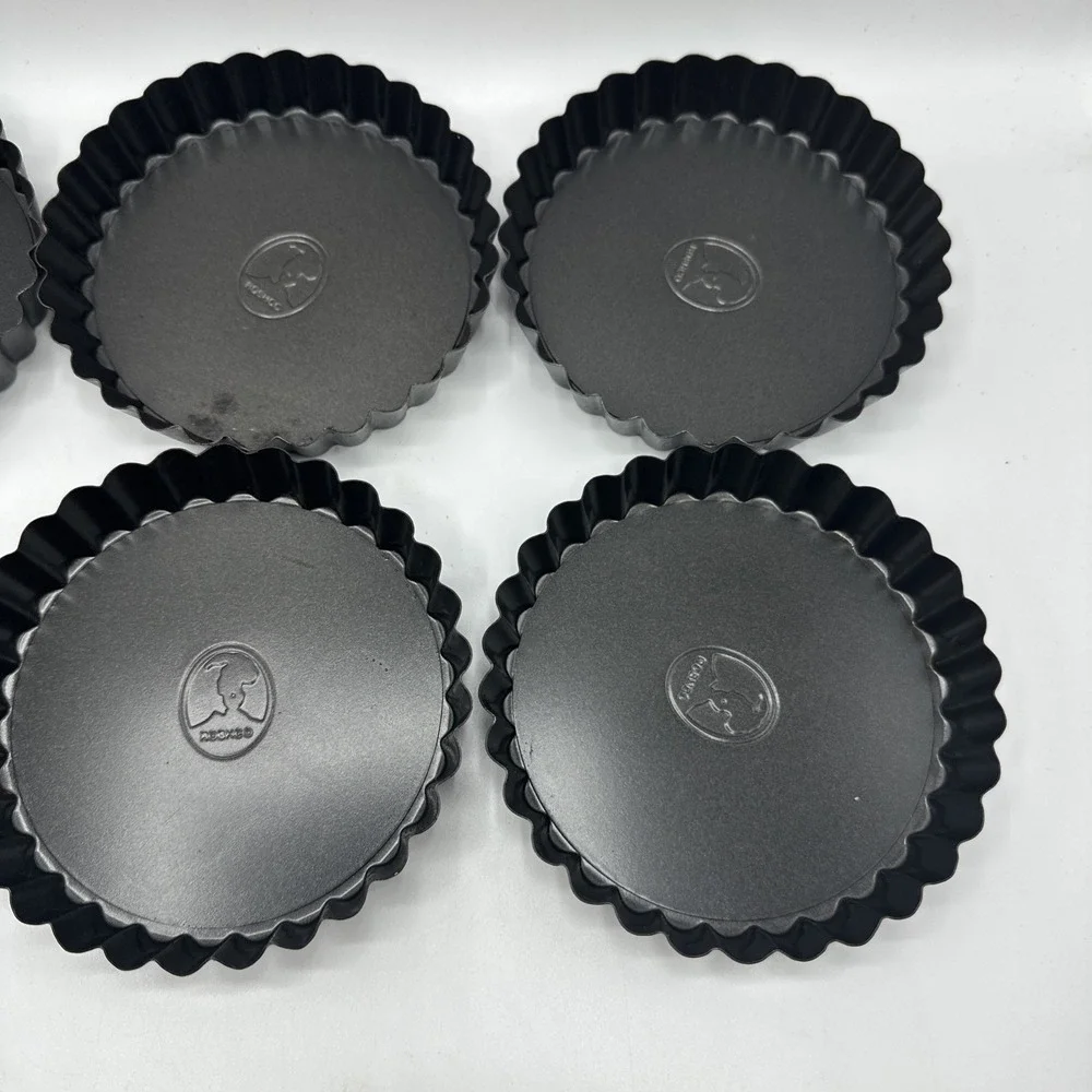 ROSHCO Mini Tart Pie Pans Set of 8 Non-Stick 4